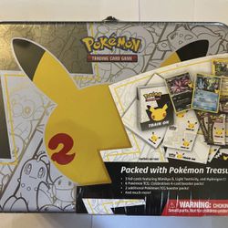 Pokemon 25th Anniversary Celebrations Treasure Chest Lunch Box Tin (sealed New)