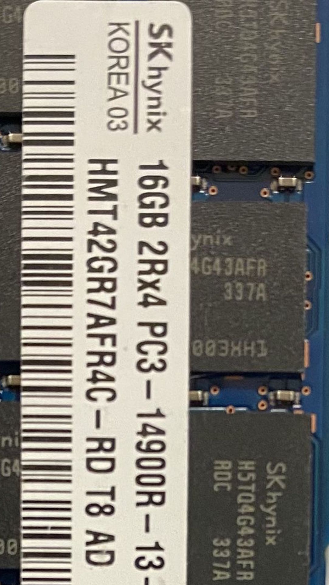 Hynix (4 X 16) 64GB 2RX4 PC3-14900R-13-13-E2 ECC REGISTERED DDR3
