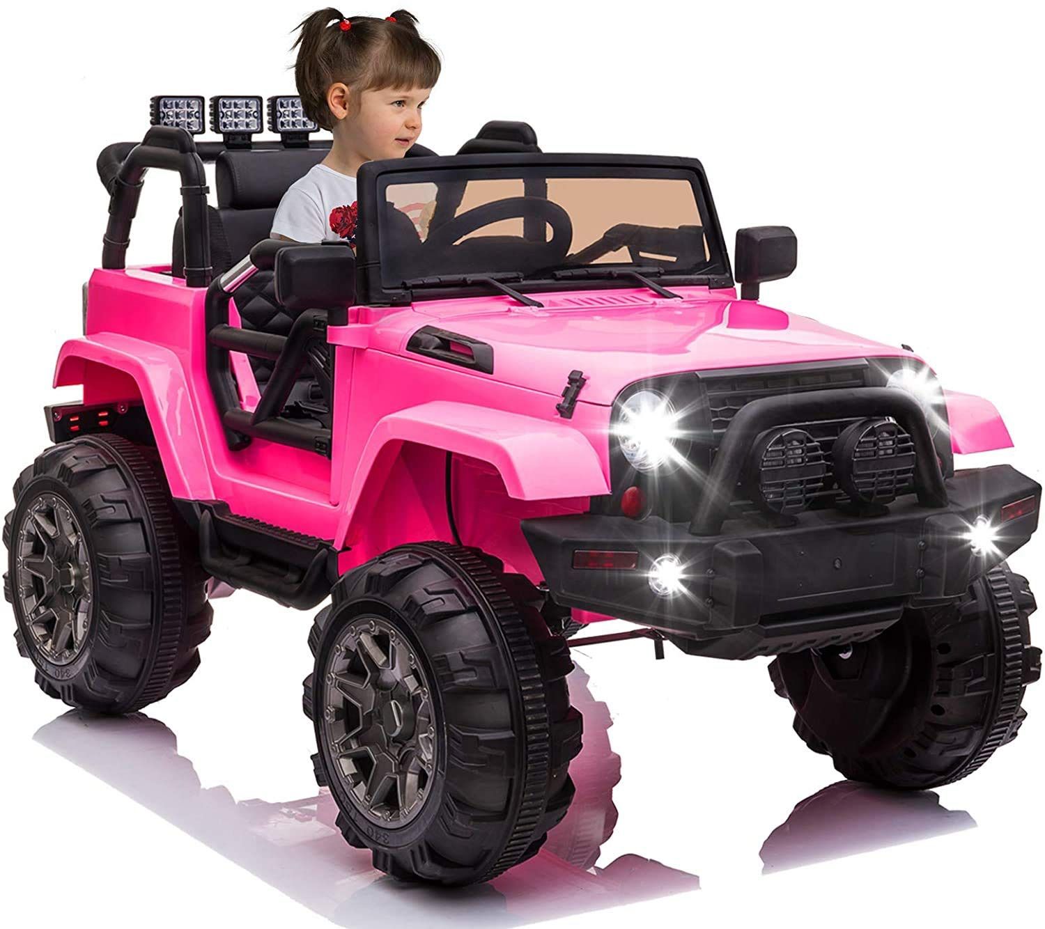 💞💞!! BRAND NEW 12V Electric Kid Ride On Car Power Wheels Big Kids Jeep OFF ROAD with real life Suspension Bright LEDs Music USB and Mp3