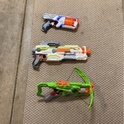 3 Nerf Guns All Work