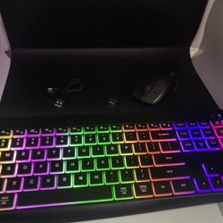 Backlit/Light Up Wireless Keyboard & Mouse Combo 