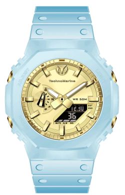 TechnoMarine Men's TM-925019 HydraTech Nautilus Blue & Gold Dial 45m Watch
