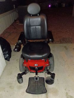 Jazzy Power Wheelchair Red and Black
