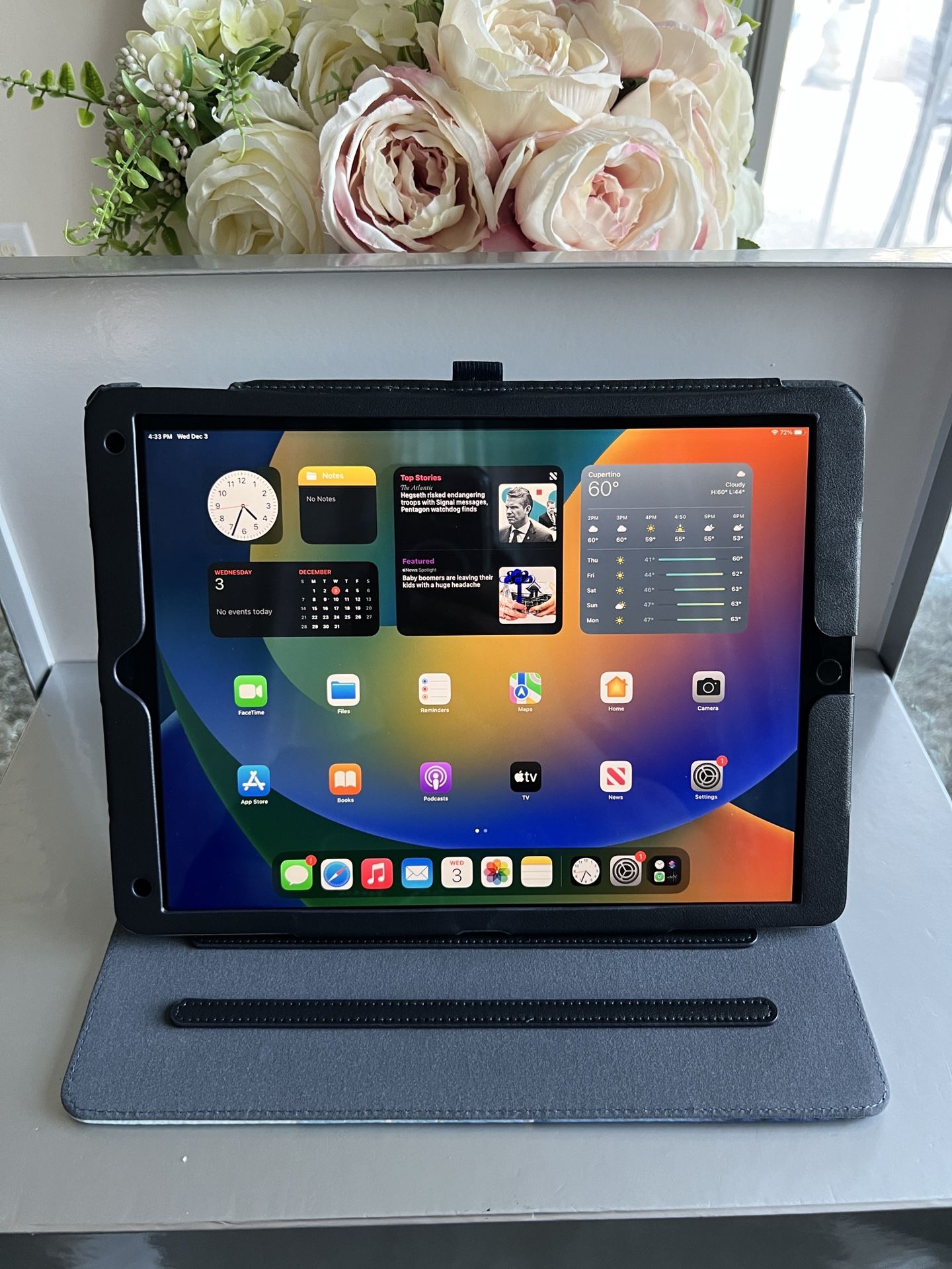 Apple iPad Pro Tablet 12.9” A1652 256GB iOS 16 w/ Charger - $225