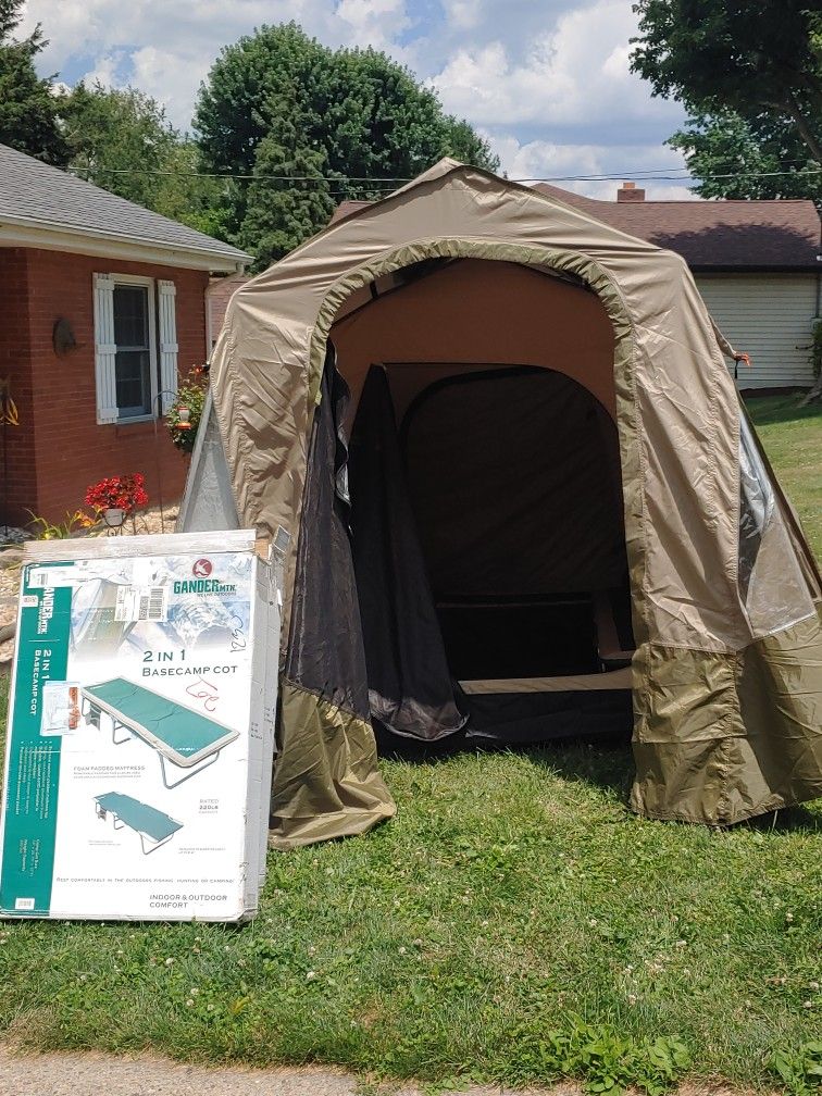 Tent, Cots & Sleeping Bags