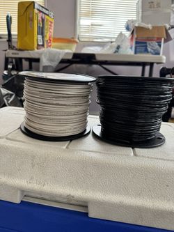#12 Electrical Wire Solid White 500 Ft Black 500 Ft New