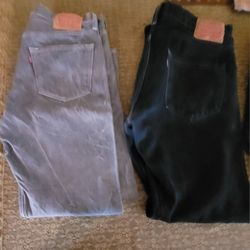 Levi's 501 Black 34x34  and Gray 34x32