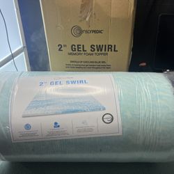 SENSORPEDIC 2” GEL SWIRL MEMORY FOAM TOPPER, KING SIZE