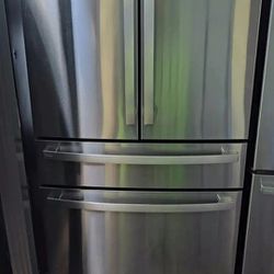 New Refrigerator 36" 4 Door, French Door, General Electric Stainles Steel 