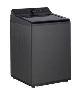 LG 5.0 cu. ft. Smart Top Load Washer (model WT8200CL) in Platinum Black.