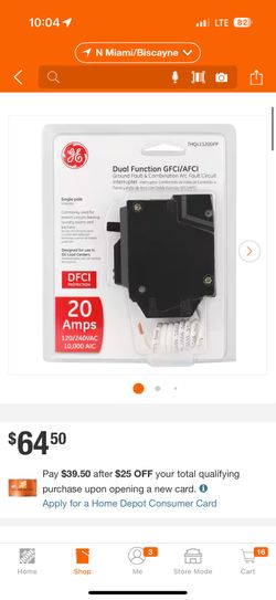 GE DFCI 15 Amp / 20 Amp Breakers 