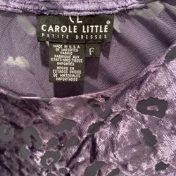 Carole Little  Texture Patterned  Lined Purple  Dress  Size 6 P