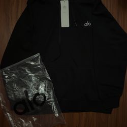 Alo fleece hoodie black