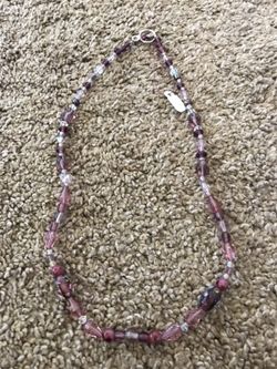 Purple beaded necklace