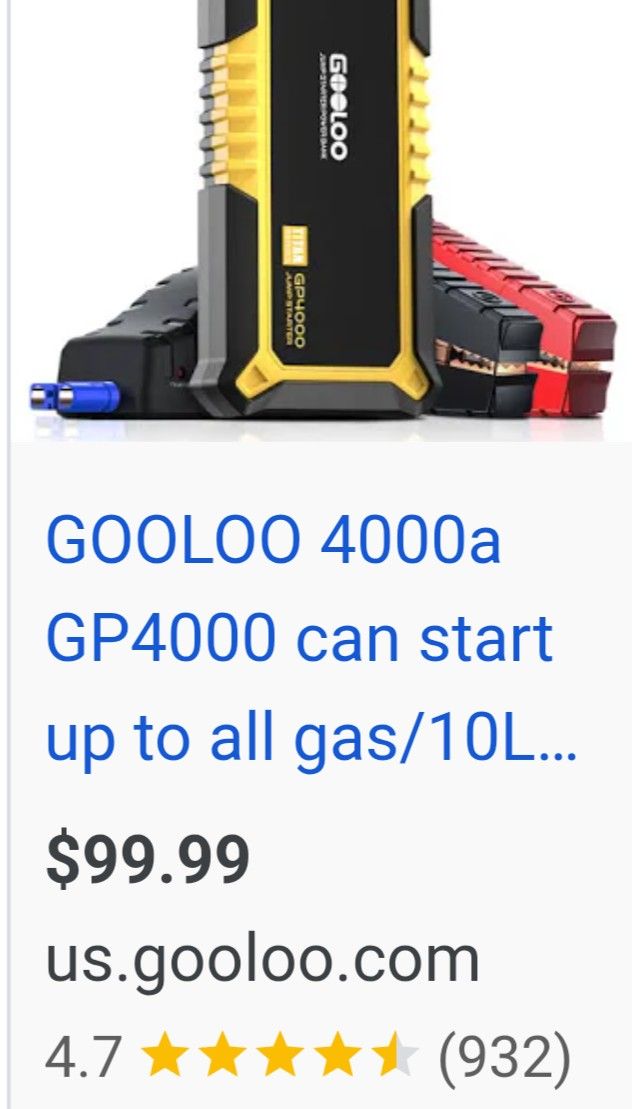 Super safe GOOLOO Car Jump Starter