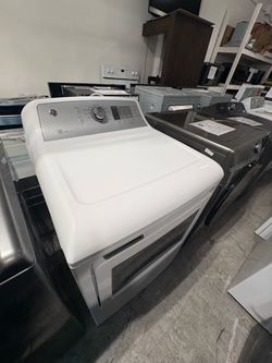 GE White Front-Load Dryer