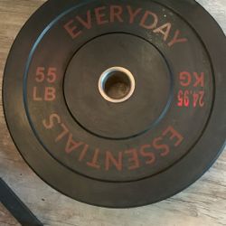Single 55 Lb Bumper Weight Plate