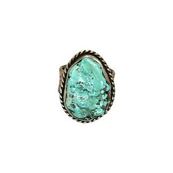 Native American Vintage Sterling Silver & Turquoise Ring