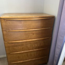 1950s Mid Century Heywood Wakefield Highboy Dresser