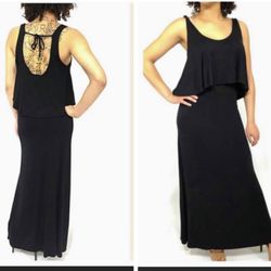 NWT Black Sleeveless Maxi Dress - Medium