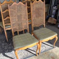 Vintage Set Of 4 THOMASVILLE Solid Wood Dining Chairs 