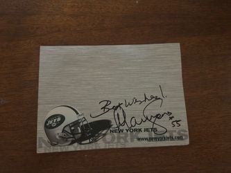 New York Jets Autographed Team Card #55