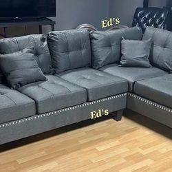 BRAND NEW 2PC SECTIONAL SOFA SET WITH ACCENT PILLOW INCLUDED $329