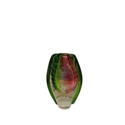 Beautiful Boho Vintage Glass Multicolored Flower Vase