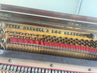 Peter Maxwell & Son Glasgow Antique Upright Piano
