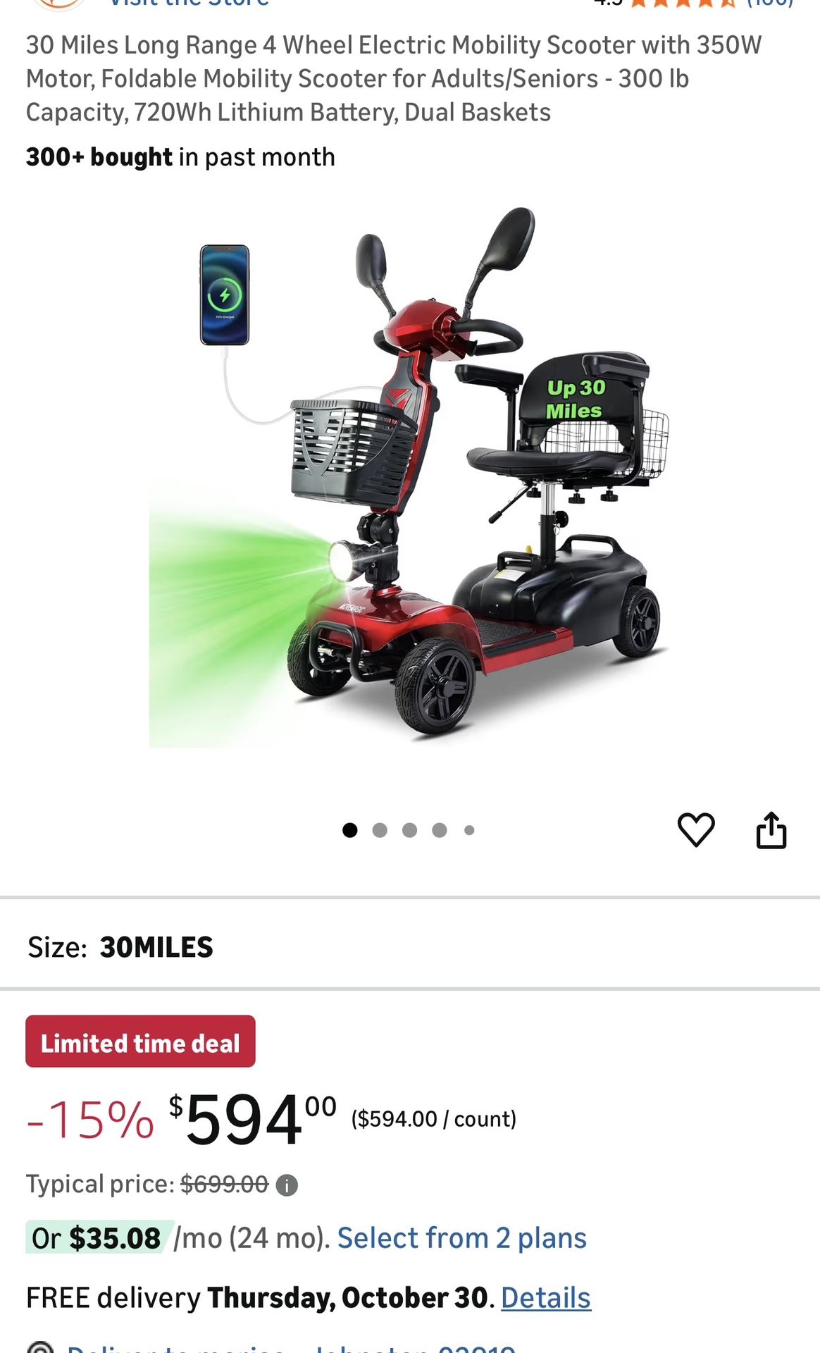 Heavy Duty Mobility Scooter. Brand New Never Used
