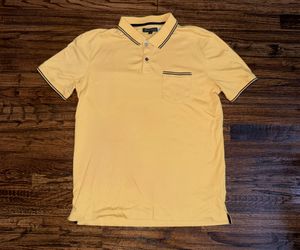 Banana Republic Luxury Performance Polo Shirt Yellow Size Medium