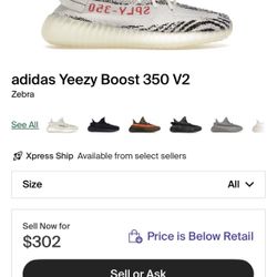 Zebra “Yeezy Boost”