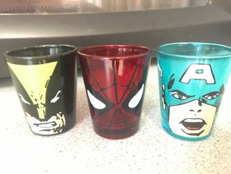 Comic Book Heros Shot Glasses