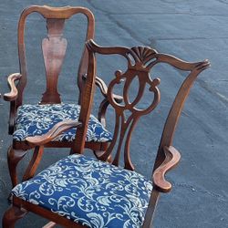 Vintage Chippendale Style Chairs 