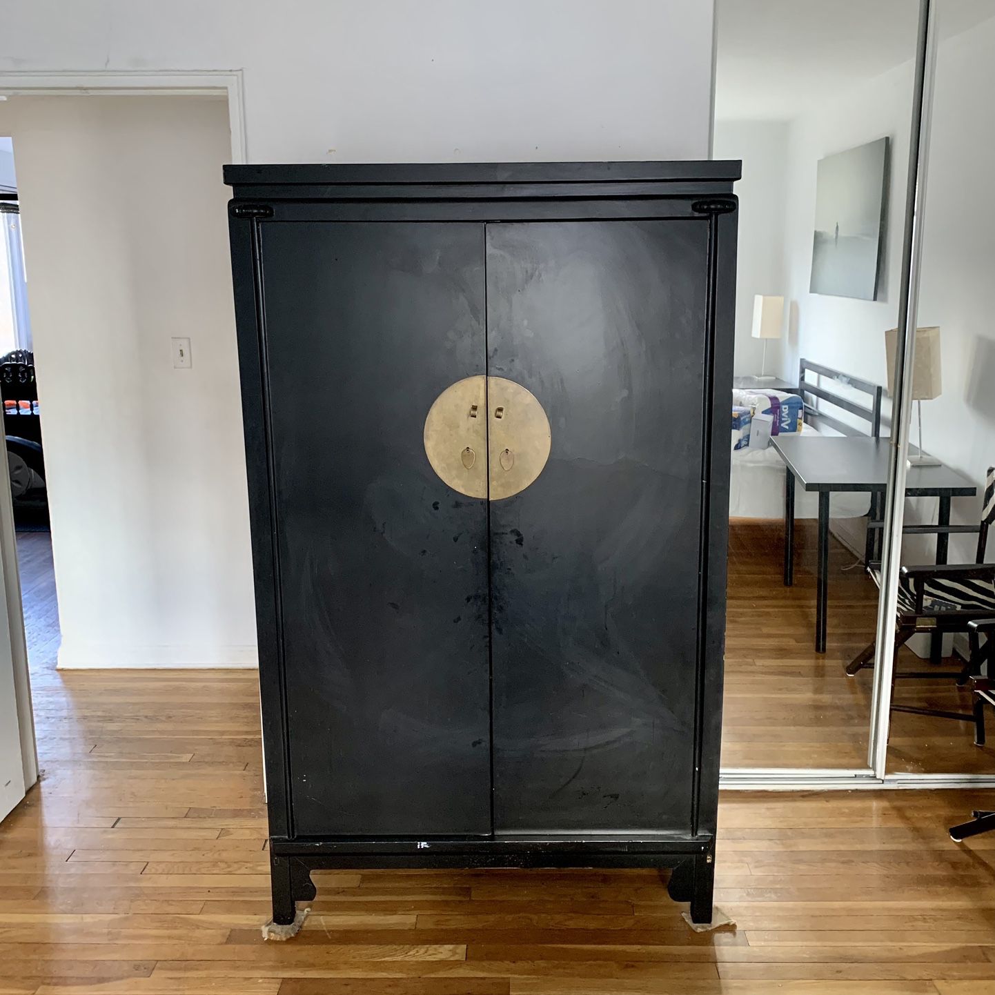 Large Asian Style Wood Armoire