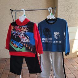 NEW...BOYS SIZE 4 DISNEY "CARS" SWEATSUIT  & OUTFIT 
