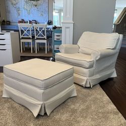 Small Armchair with Matching Ottoman 