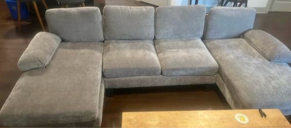 Grey sectional couch