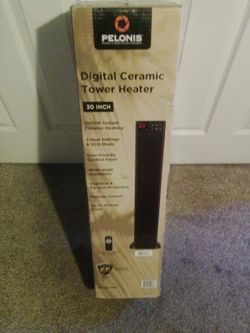 New Pelonis 30 In. Ceramic Tower Space Heater With Adjustable Temp 1500w Oscillating And Remote Control 