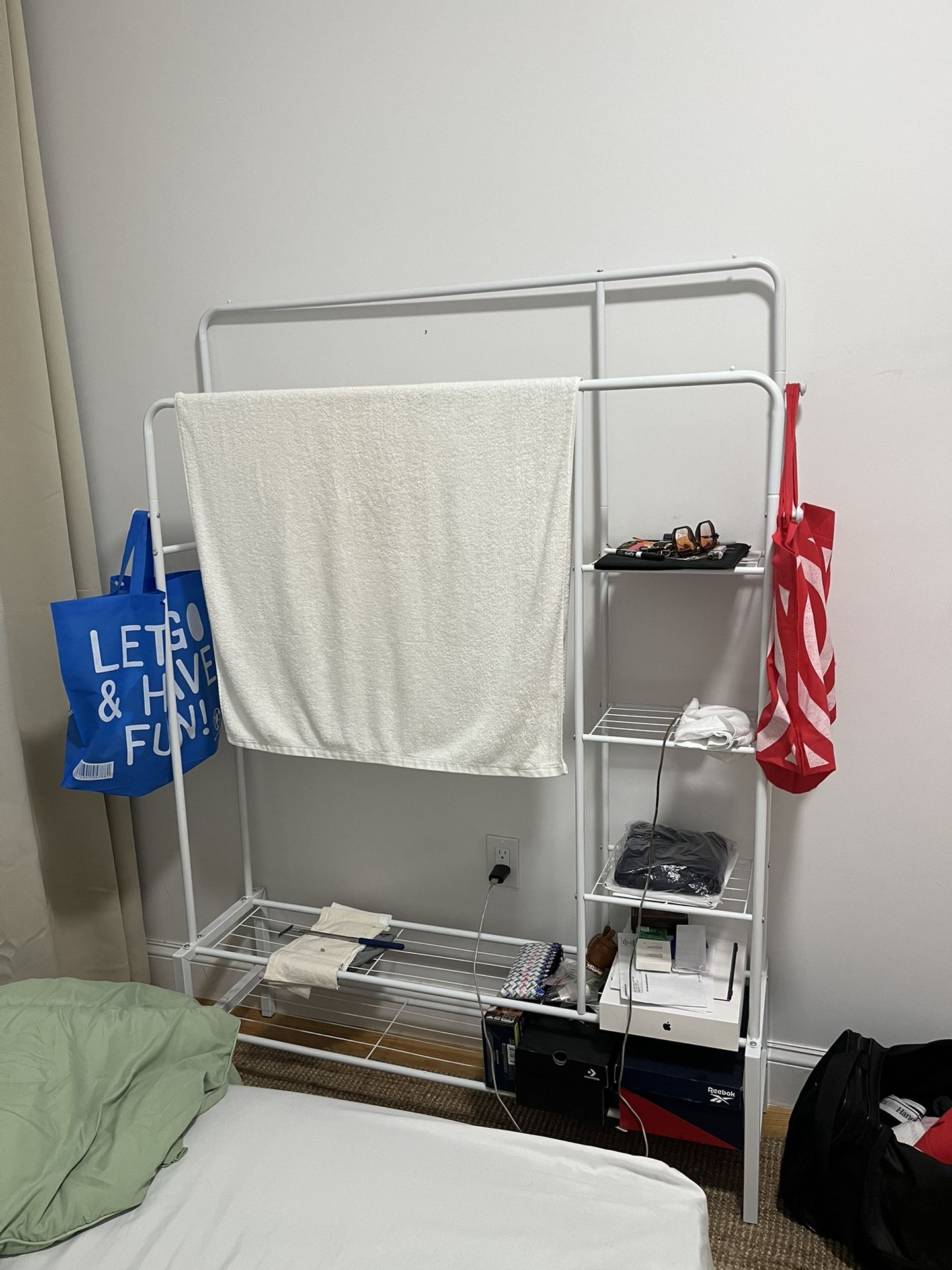 White Metal Clothing Rack