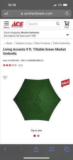 9ft green patio umbreela