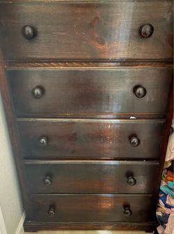 Stand up dresser wood brown