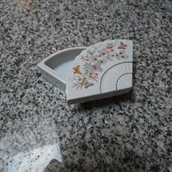 Avon Porcelain Fan Box