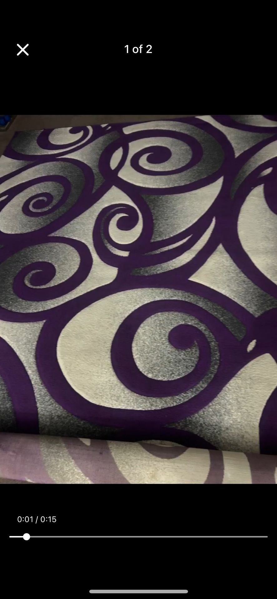8*11 Purple/white Rug