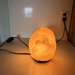 Dimmable Salt Rock Lamp, Pillar Candle & Pen Holder Cup