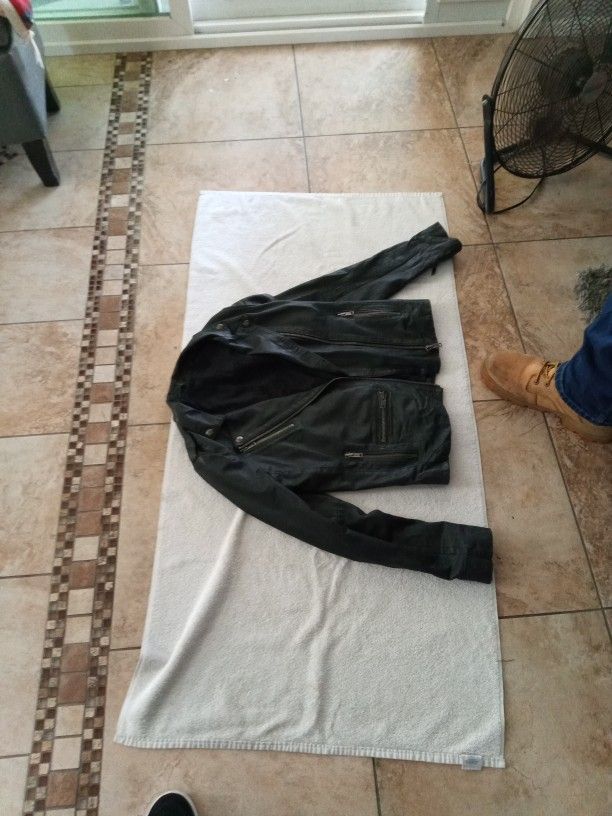 Woman Leather Jacket Size M
