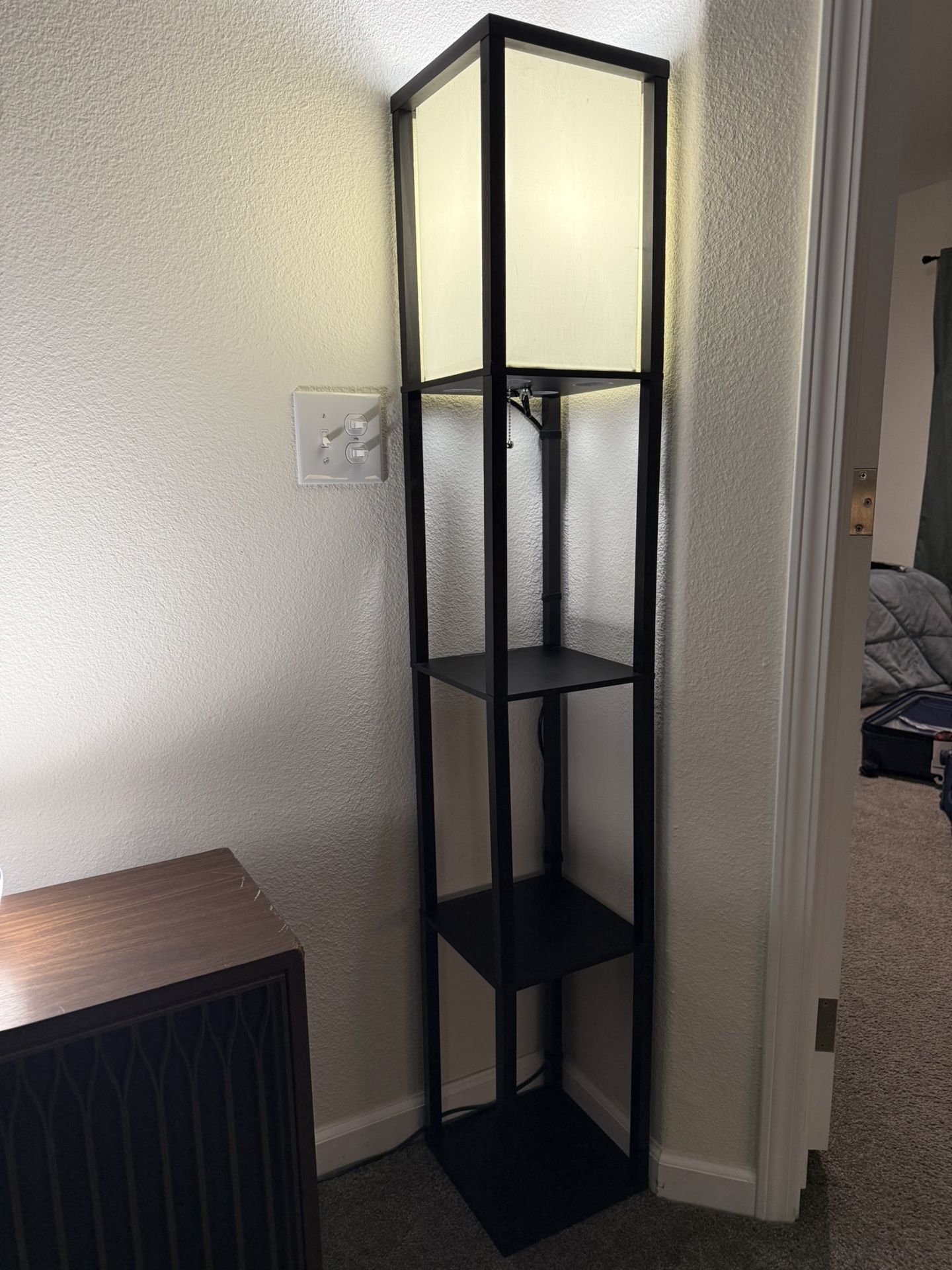 Canvas Lamp W/ Shelves 