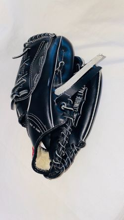 Black Faux Leather Baseball Glove