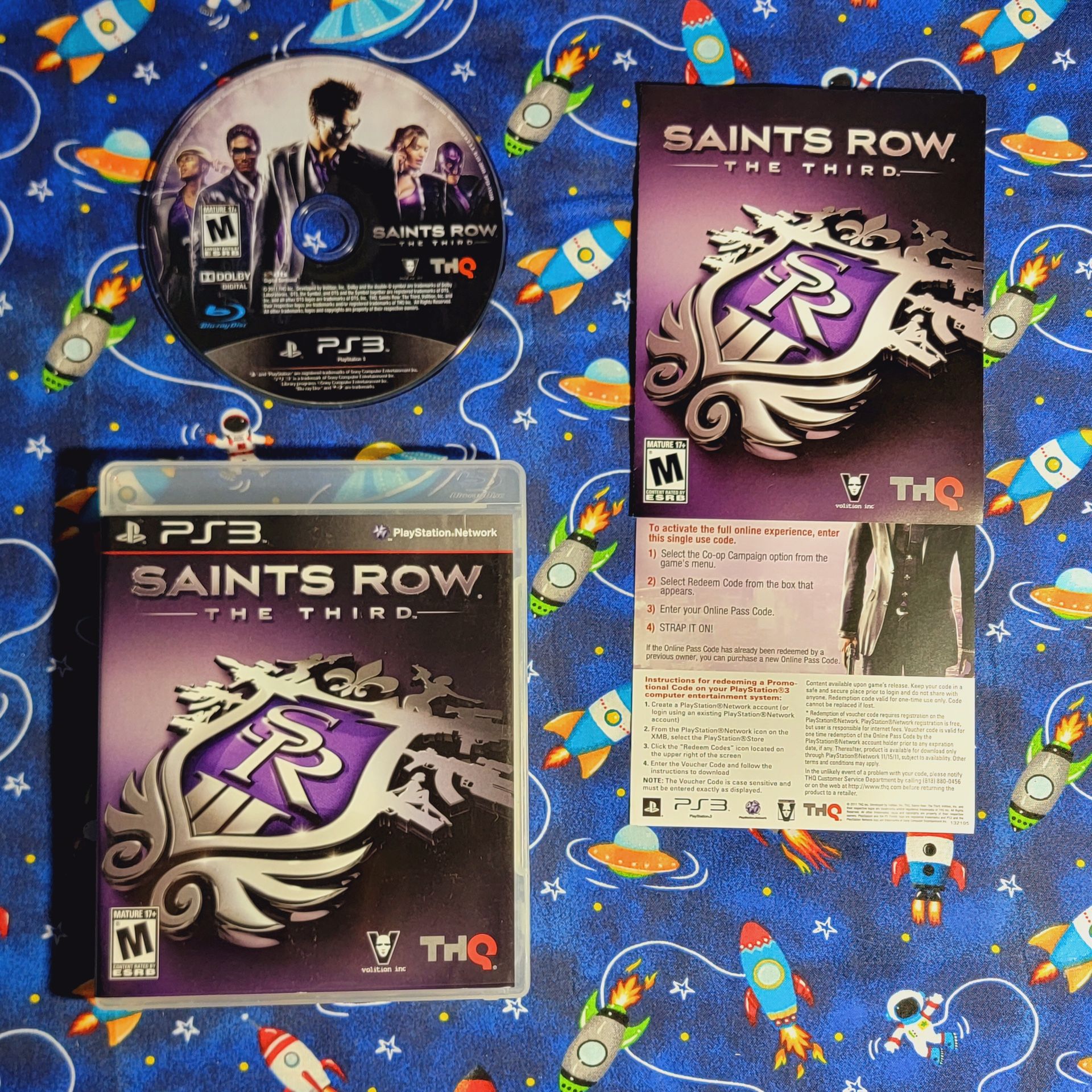 Saints Row The Third Sony PlayStation 3 PS3 Complete CIB W Manual Inserts