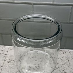 Large Clear Glass Container-Vase-Terrarium  (10” H x 9 1/2” W)